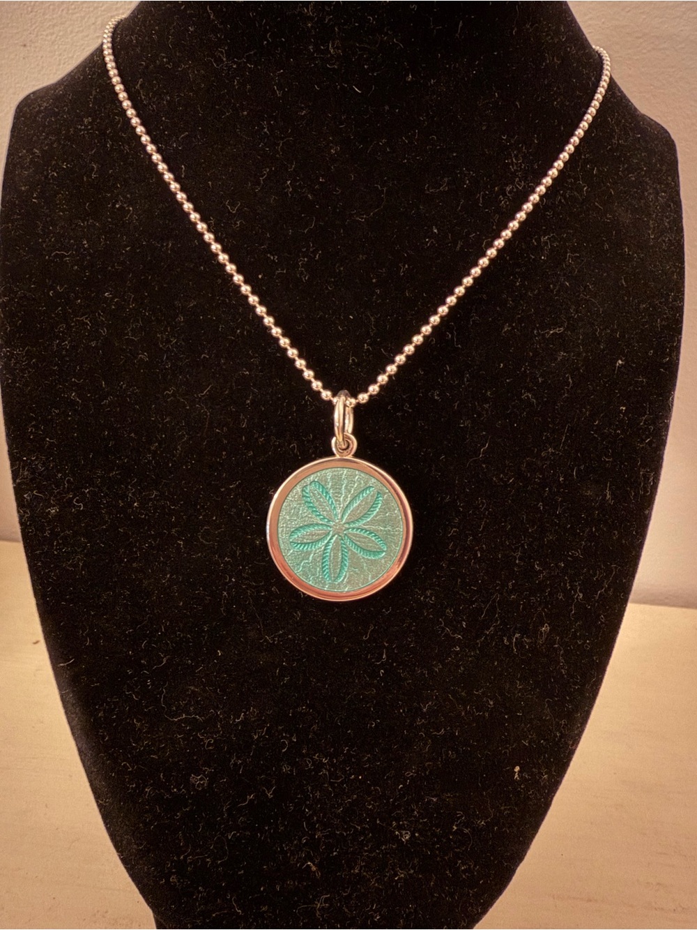 Lola company Turquoise Sand Dollar Pendant CHARM ONLY ( chain sold separate )